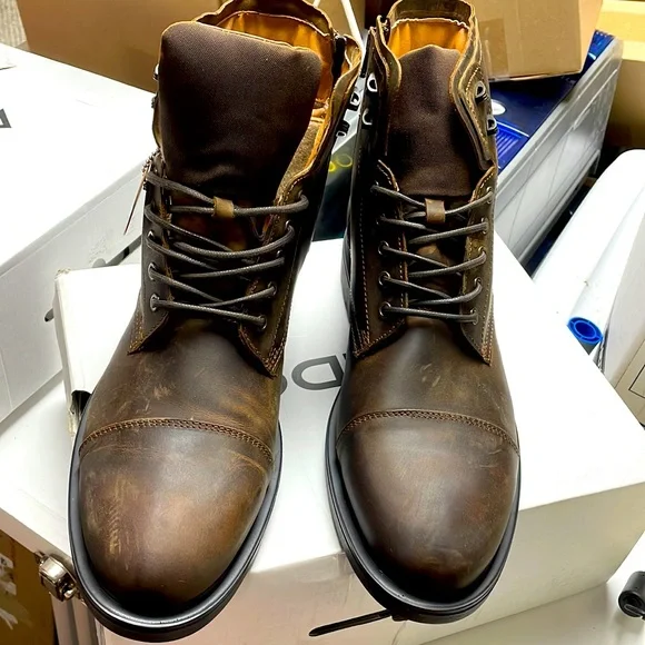 Aldo | Shoes | Aldo Mens Nigoniel Style Leather Boots Brown  display picture 3